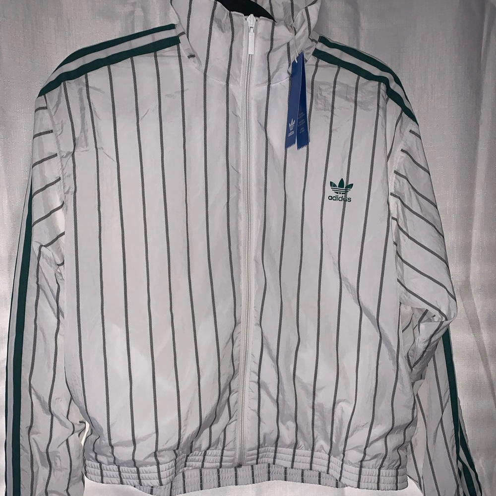 ADIDAS WOMEN'S ORIGINALS STRIPED WINDBREAKER